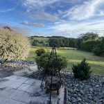 Alpaka Cottage Ferienhaus Terrasse