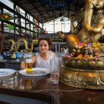 Biergarten Elmores Theke mit Essen